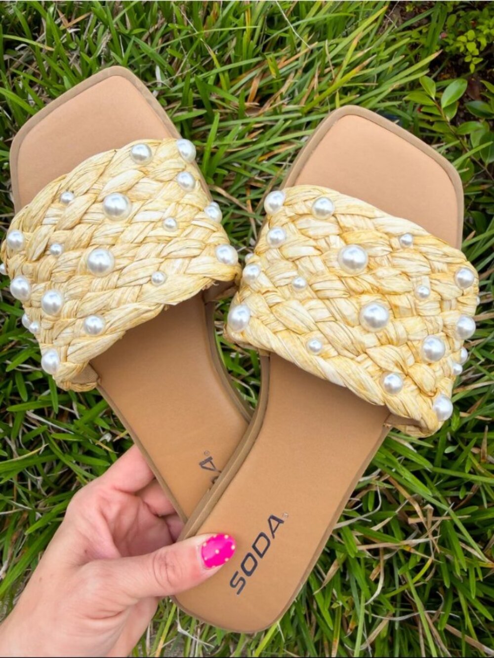 SODA Let's Get Away Pearl Sandal